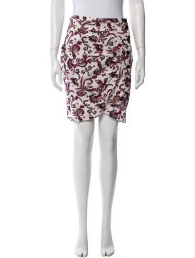 Pre-owned Ba&sh Paisley Print Mini Skirt In Pink