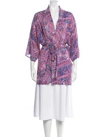 Pre-owned Ba&sh Paisley Print V-neck Blouse In Multi