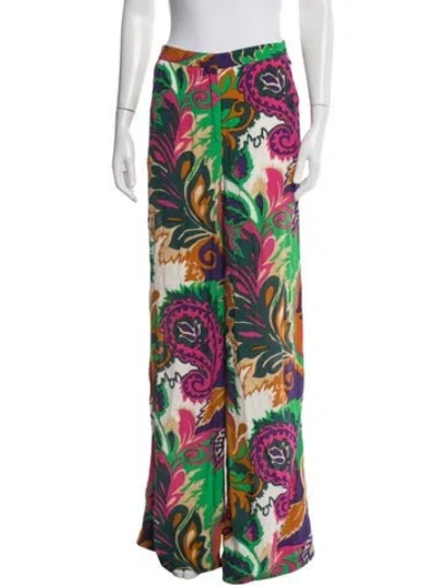 Pre-owned Ba&sh Paisley Print Wide Leg Pants In Multi