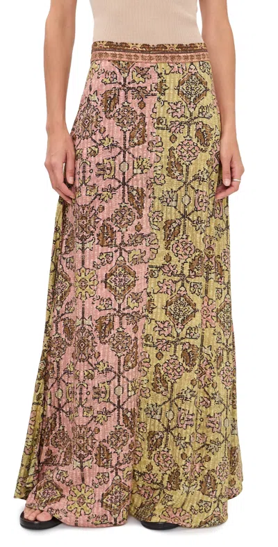 Ba&sh Paria Skirt Jaune In Multi