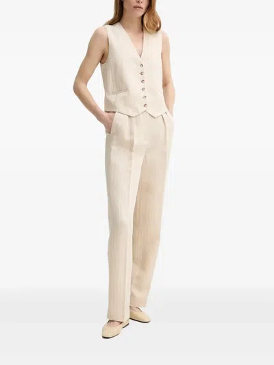 Ba&sh Patsy Pinstripe Waistcoat In Brown