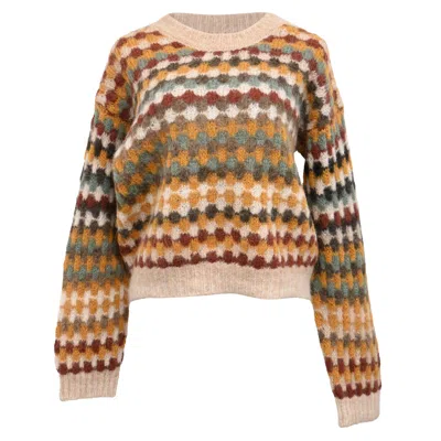 Ba&sh Ba & Sh Pattern Knitted Crewneck Sweater In Multicolor Alpaca Wool