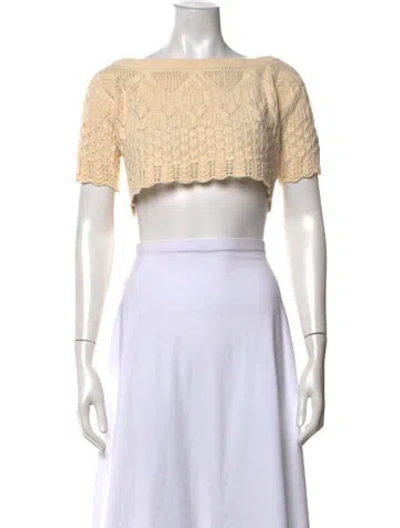 Pre-owned Ba&sh Patterned Bateau Neckline Sweater In Neutrals