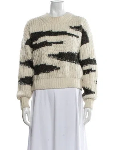 Pre-owned Ba&sh Patterned Crew Neck Sweater