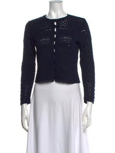 Pre-owned Ba&sh Patterned Crew Neck Sweater In Black