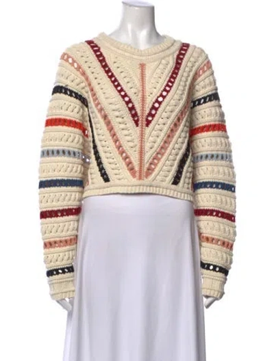 Pre-owned Ba&sh Patterned Crew Neck Sweater In Neutral