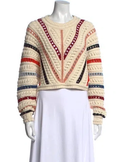 Pre-owned Ba&sh Patterned Crew Neck Sweater In Neutral