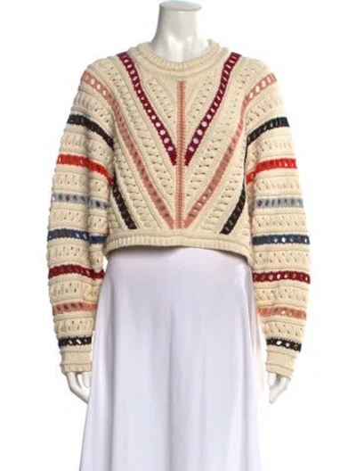 Pre-owned Ba&sh Patterned Crew Neck Sweater In Neutral