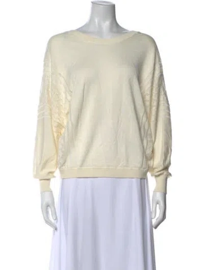 Pre-owned Ba&sh Patterned Crew Neck Sweater In Neutrals