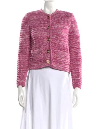 Pre-owned Ba&sh Patterned Crew Neck Sweater In Pink