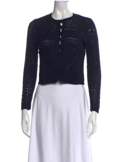 Pre-owned Ba&sh Patterned Crew Neck Sweater W/ Tags In Black