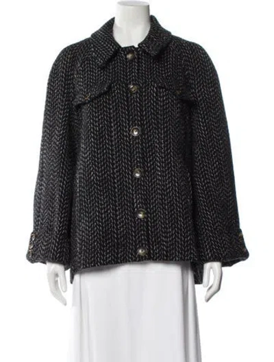 Pre-owned Ba&sh Patterned Jacket In Black