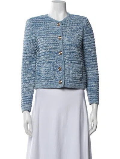 Pre-owned Ba&sh Patterned Jacket In Blue