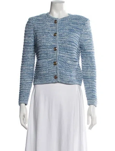 Pre-owned Ba&sh Patterned Jacket In Blue