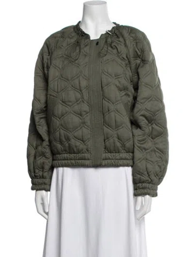 Pre-owned Ba&sh Patterned Jacket In Green