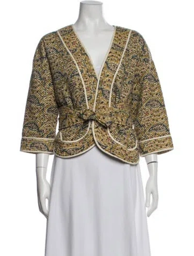 Pre-owned Ba&sh Patterned Jacket In Neutrals