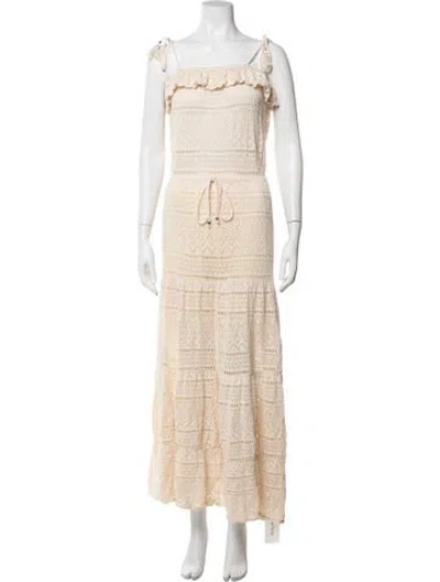Pre-owned Ba&sh Patterned Long Dress In Neutrals