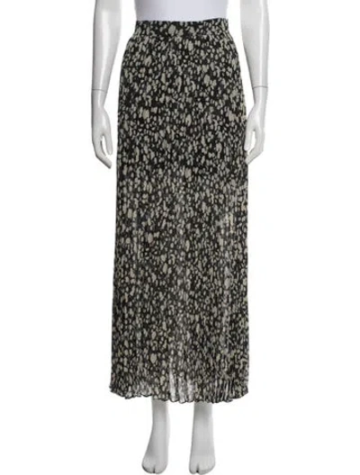 Pre-owned Ba&sh Patterned Long Skirt In Blue