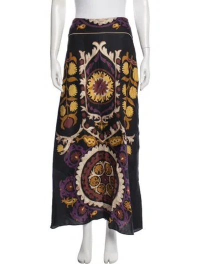 Pre-owned Ba&sh Patterned Long Skirt In Multicolor