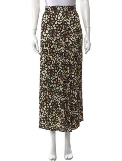Pre-owned Ba&sh Patterned Long Skirt In Multicolor