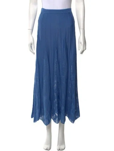 Pre-owned Ba&sh Patterned Long Skirt W/ Tags In Blue