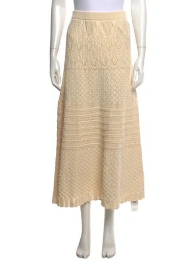 Pre-owned Ba&sh Patterned Long Skirt W/ Tags In Neutrals
