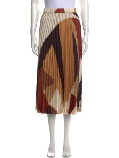Pre-owned Ba&sh Patterned Midi Length Skirt In Neutrals