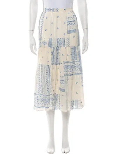 Pre-owned Ba&sh Patterned Midi Length Skirt In Neutrals