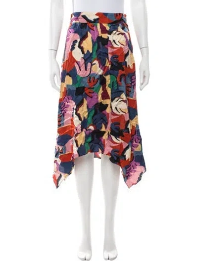 Pre-owned Ba&sh Patterned Midi Length Skirt In Neutrals