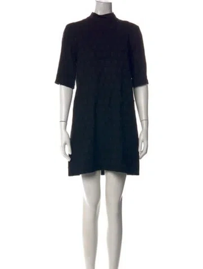 Pre-owned Ba&sh Patterned Mini Dress In Black