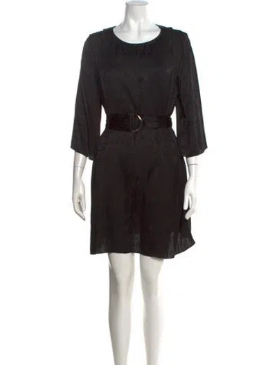 Pre-owned Ba&sh Patterned Mini Dress In Black