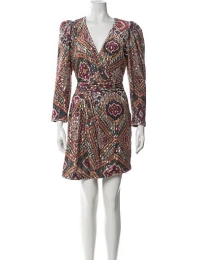 Pre-owned Ba&sh Patterned Mini Dress In Multi