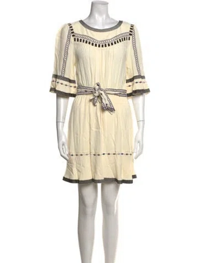 Pre-owned Ba&sh Patterned Mini Dress In Neutral