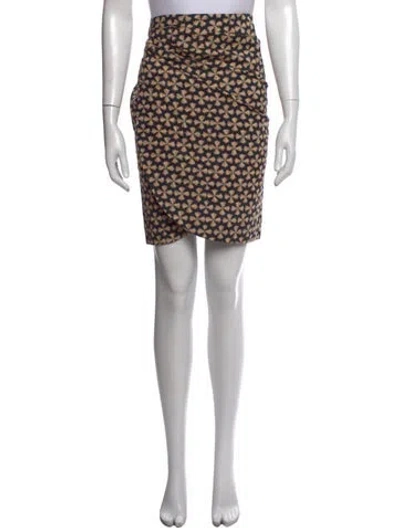 Pre-owned Ba&sh Patterned Mini Skirt In Black