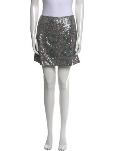 Pre-owned Ba&sh Patterned Mini Skirt W/ Tags In Neutral