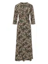Ba&sh Long Dress With Animal Print In Neutral