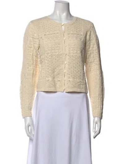 Pre-owned Ba&sh Patterned Open Front Sweater W/ Tags In Neutral