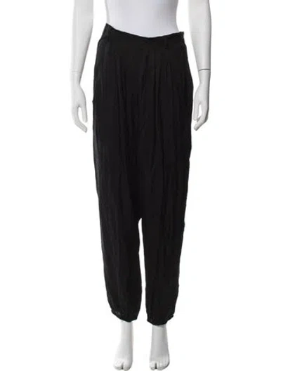 Pre-owned Ba&sh Patterned Wide Leg Pants In Black
