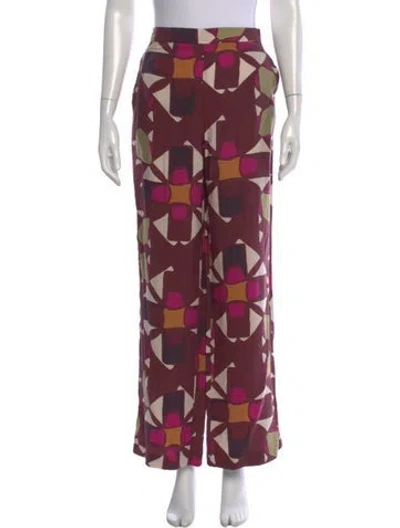 Pre-owned Ba&sh Patterned Wide Leg Pants In Multi