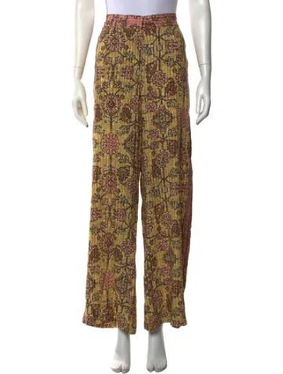 Pre-owned Ba&sh Patterned Wide Leg Pants In Multicolor