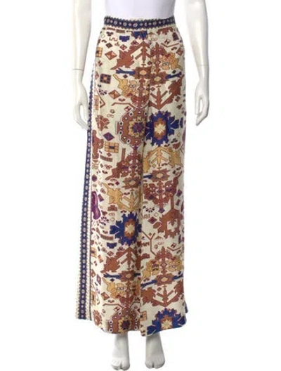 Pre-owned Ba&sh Patterned Wide Leg Pants In Multicolor
