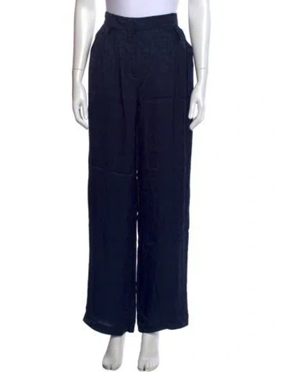 Pre-owned Ba&sh Patterned Wide Leg Pants W/ Tags In Blue