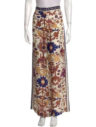 Pre-owned Ba&sh Patterned Wide Leg Pants W/ Tags In Multicolor