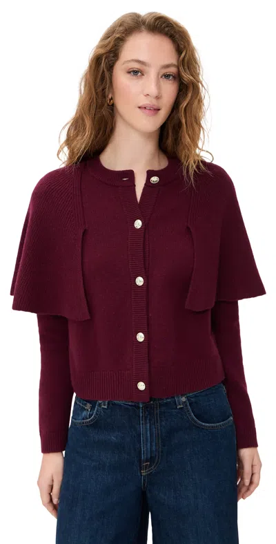Ba&sh Peggy Cardigan Bordeaux In Burgundy