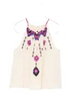 Ba&sh Pela Embroidered Halterneck Top In Neutral