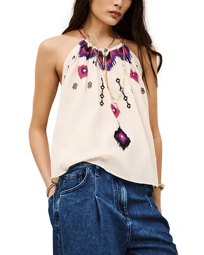 Ba&sh Ba & Sh Pela Embroidered Top In Neutral