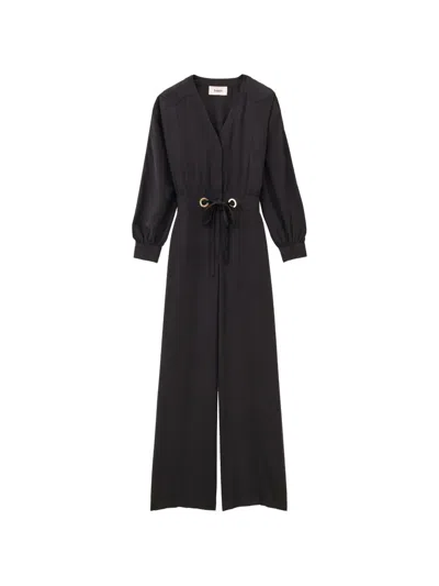 Ba&sh Pere Drawstring-waist Jumpsuit In Black