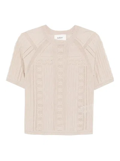 BA&SH PHILO EYELET-KNIT TOP
