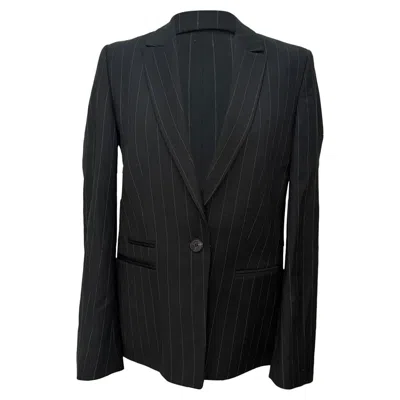 Ba&sh Ba & Sh Pinstripe Blazer In Black Polyester