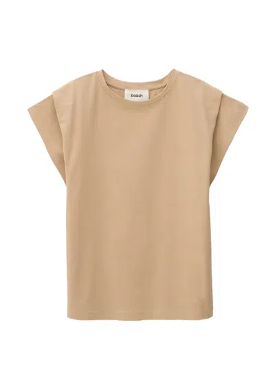 Ba&sh Pio Padded-shoulder T-shirt In Neutral